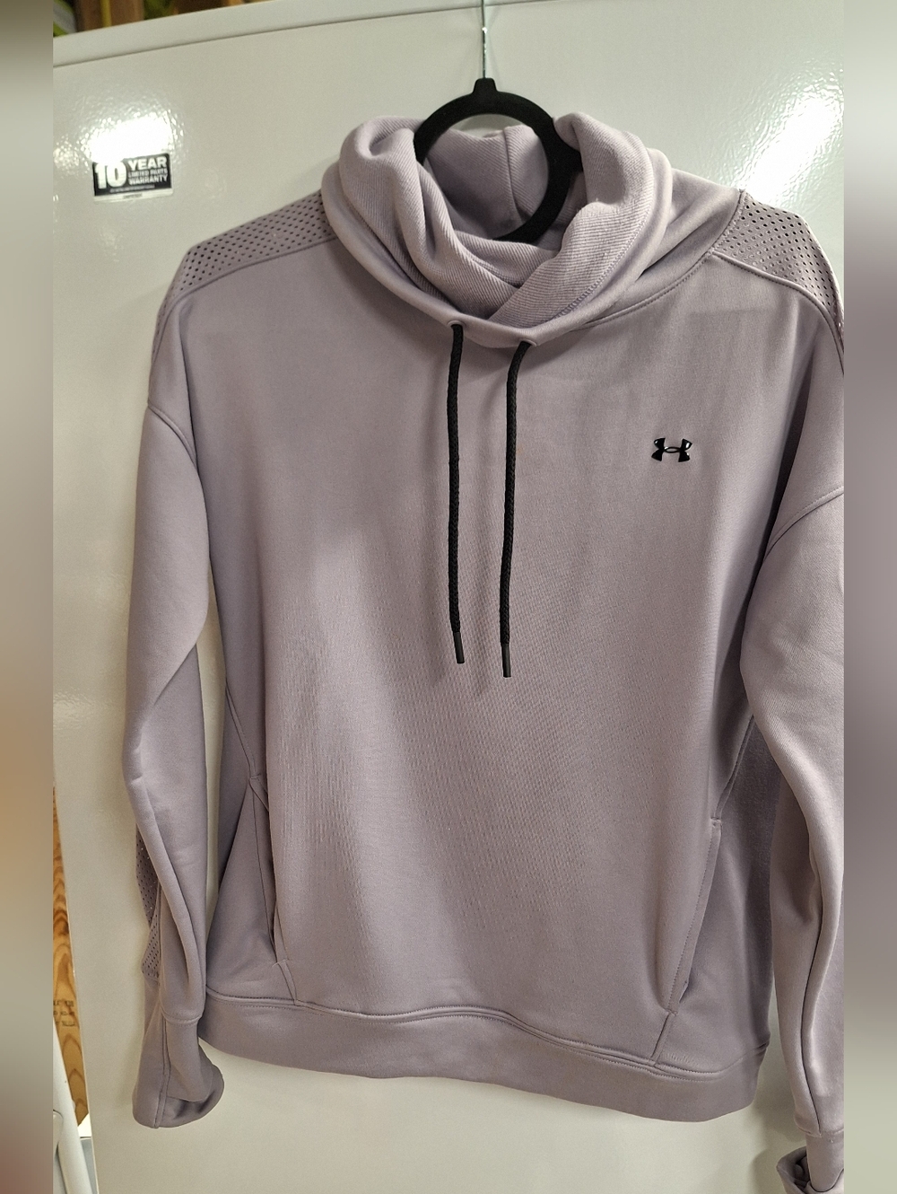 Under Armour Lavender Pullover Hoodie with Black Drawstrings